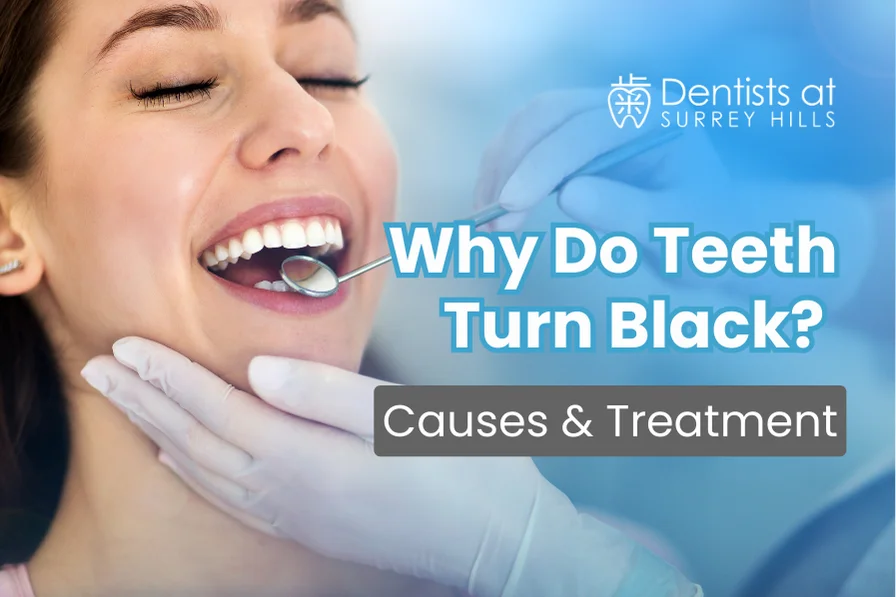 why do teeth turn black